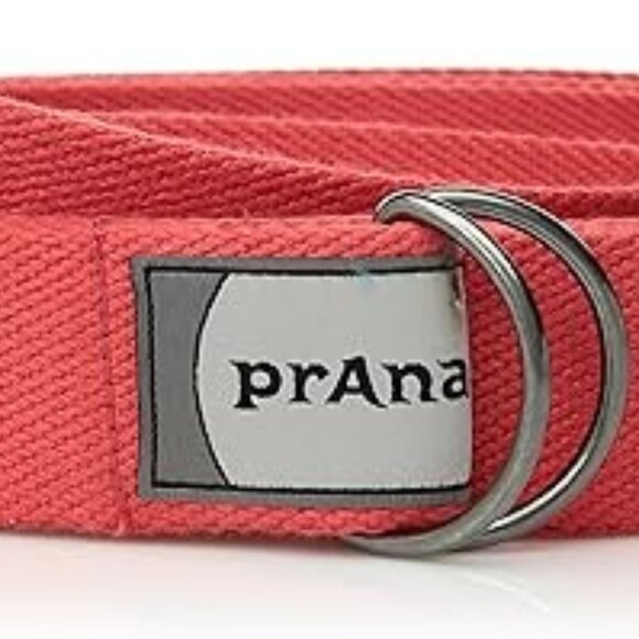 Prana Accessories - prAna Raja Yoga Strap – Carmine Pink, 8ft Cotton Strap with D-Ring